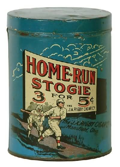 1910 Home-Run Stogie Cigar Tin